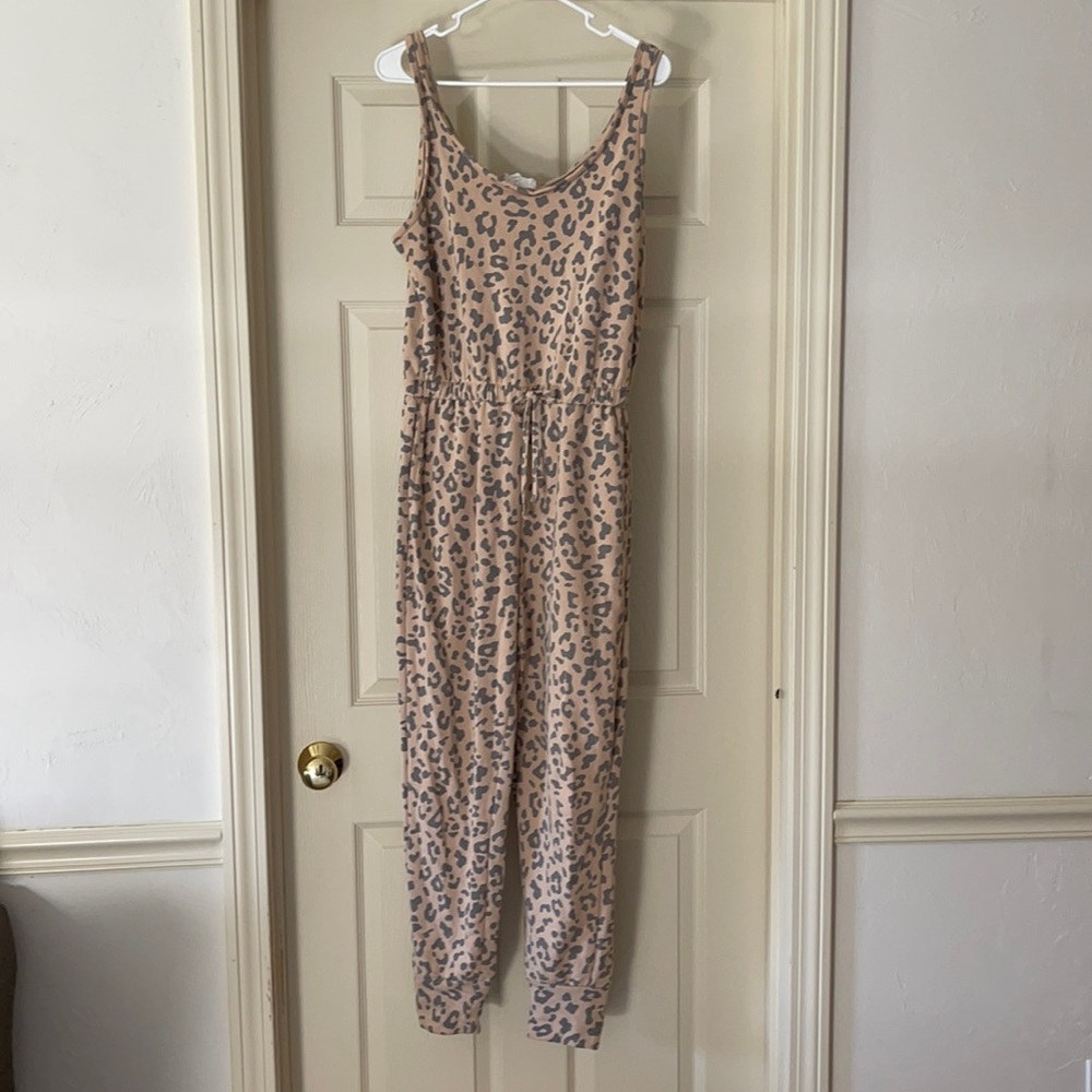 Hippie rose leapord print jumpsuit